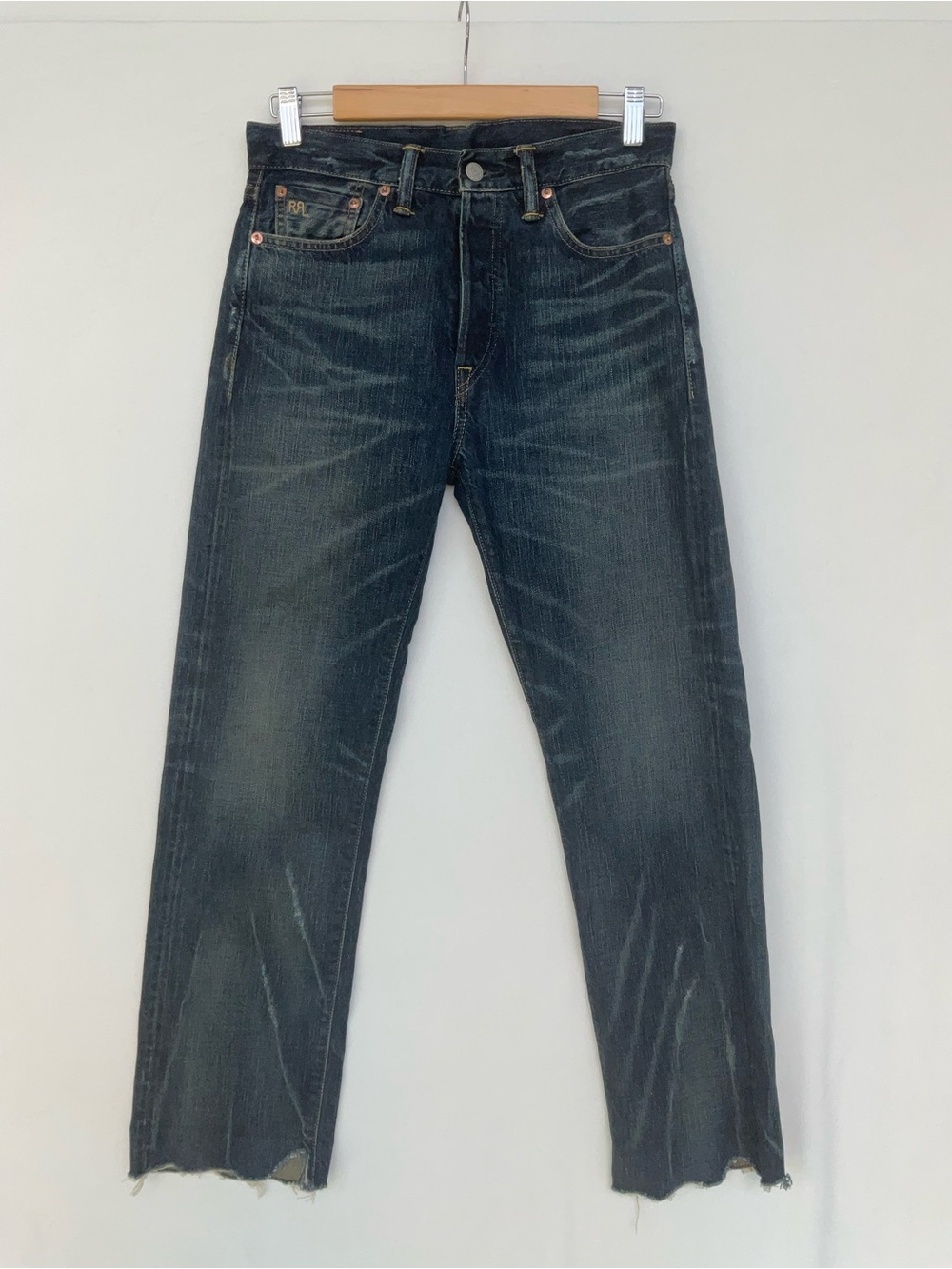 Ralph Lauren Double RL Faded Dark Blue Straight Jeans